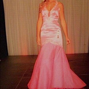 Pink mermaid gown size 4
